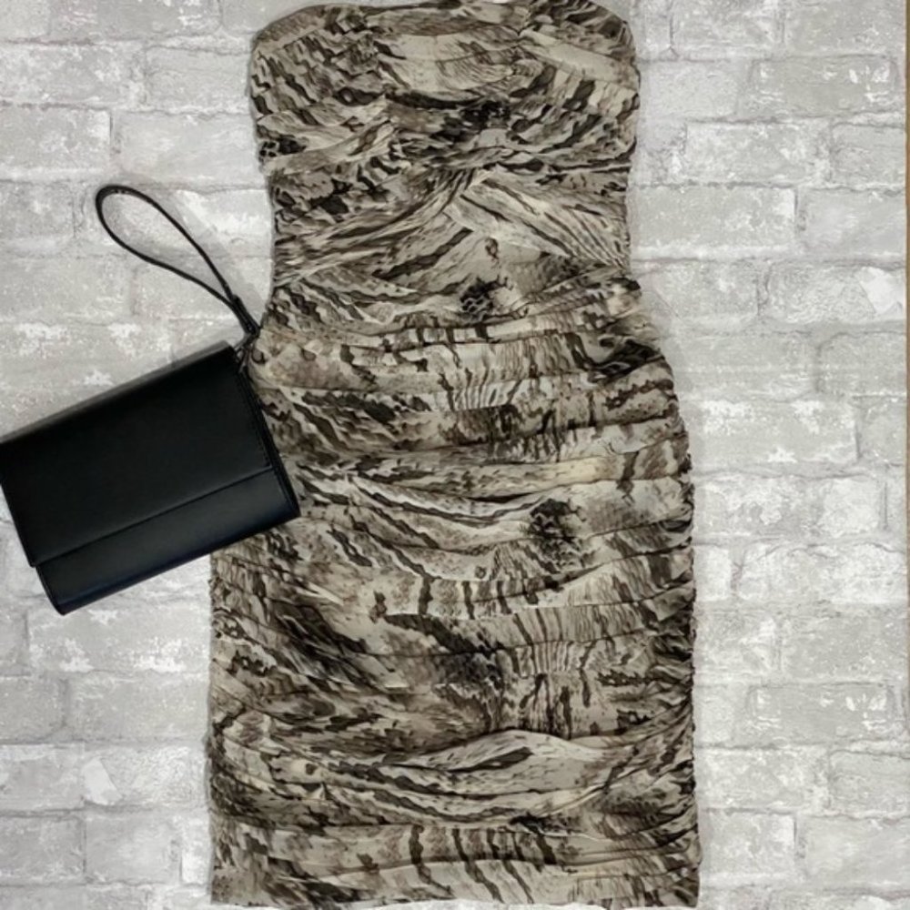 NWT Le Chateau Snake Print Strapless Dress - Picture 8 of 17